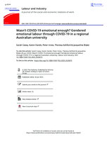 Wasn’t COVID-19 emotional enough? Gendered emotional labour through COVID-19 in a regional Australian university