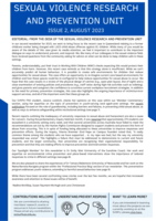 Sexual Violence Research and Prevention Unit Newsletter, Issue 2 / August 2023