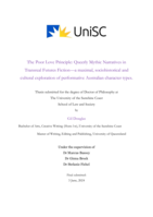 The Poor Love Principle: Queerly Mythic Narratives in Transreal Futures Fiction—a maximal, sociohistorical and cultural exploration of performative Australian character types