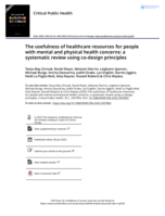 The usefulness of healthcare resources for people with mental and physical health concerns: a systematic review using co-design principles