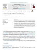 Proud to go electric: Overcoming perceived functional barriers to EV adoption through congruent messaging frames
