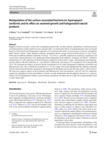 Manipulation of the surface-associated bacteria on Asparagopsis taxiformis and its effect on seaweed growth and halogenated natural products