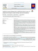Applying a systems thinking lens to child sexual abuse in sport: an analysis of investigative report findings and recommendations