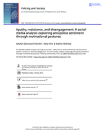 Apathy, resistance, and disengagement: A social media analysis exploring anti-police sentiment through motivational postures