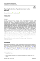 Exploring the identities of hybrid mathematics teacher educators