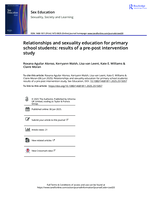 Relationships and sexuality education for primary school students: results of a pre-post intervention study