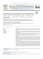 The effectiveness of nurse-led palliative care needs assessment on patients’ quality of life and symptom burden: a systematic review