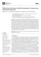 Unlock Your Firm Value with ESG Performance? Evidence from ASX-Listed Companies