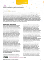 Social media in enabling education