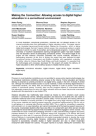 Making the connection: Allowing access to digital higher education in a correctional environment