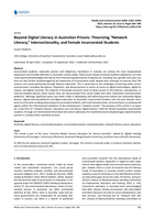 Beyond Digital Literacy in Australian Prisons: Theorizing "Network Literacy," Intersectionality, and Female Incarcerated Students