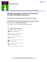 Offensive messages and Twitter trolling during the 2023 FIFA Women’s World Cup