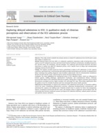 Exploring delayed admissions to ICU: A qualitative study of clinician perceptions and observations of the ICU admission process