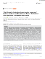 The Silence Is Deafening: Exploring the Impacts of Serious Incidents on Practitioners Across the Outdoor and Adventure Programs Work System