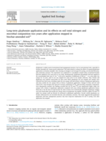 Long-term glyphosate application and its effects on soil total nitrogen and microbial composition two years after application stopped in biochar-amended soil