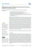 Exploring the Factors Affecting Sustainable Human Resource Productivity in Railway Lines