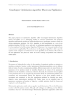 Grasshopper Optimisation Algorithm: Theory and application