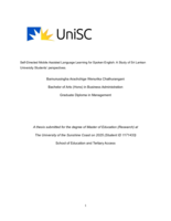 Self-Directed Mobile Assisted Language Learning for Spoken English: A Study of Sri Lankan University Students’ perspectives