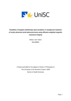 Feasibility of targeted radiotherapy dose escalation in neoadjuvant treatment of locally advanced rectal adenocarcinoma using diffusion-weighted magnetic resonance imaging