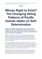 Whose Right to Exist? The Changing Voting Patterns of Pacific Islands states on Self-Determination
