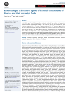 Bacteriophages as biocontrol agents of bacterial contaminants of bivalves and their microalgal feeds