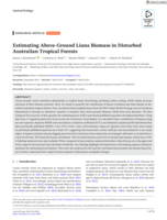 Estimating Above‐Ground Liana Biomass in Disturbed Australian Tropical Forests