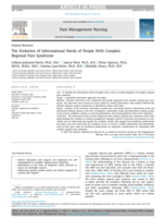 The evolution of informational needs of people with complex regional pain syndrome