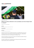 What are police allowed to do at protests and who keeps them in check?