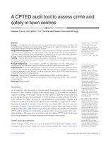 A CPTED audit tool to assess crime and safety in town centres