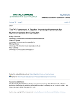 The "N" Framework: A Teacher Knowledge Framework for Numeracy across the Curriculum