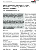 Design, Development, and Testing of Polymeric Microblades: A Novel Design of Microneedles for Biomedical Applications