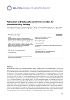 Fabrication and testing of polymer microneedles for transdermal drug delivery