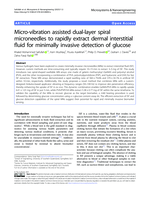 Micro-vibration assisted dual-layer spiral microneedles to rapidly extract dermal interstitial fluid for minimally invasive detection of glucose