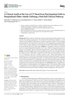 A Clinical Audit of the Use of CT Head Scan Post-Inpatient Falls in Hospitalised Older Adults Utilising a Post-Fall Clinical Pathway