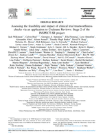 Assessing the feasibility and impact of clinical trial trustworthiness checks via an application to Cochrane Reviews: Stage 2 of the INSPECT-SR project