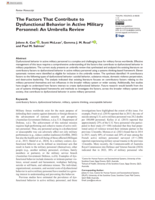 The Factors That Contribute to Dysfunctional Behavior in Active Military Personnel: An Umbrella Review