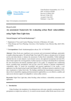 An assessment framework for evaluating urban flood vulnerabilities using Night-Time Light data
