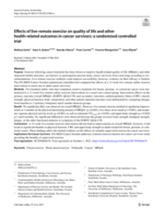 Effects of live-remote exercise on quality of life and other health-related outcomes in cancer survivors: a randomised controlled trial