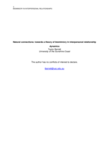 Natural connections: towards a theory of biomimicry in interpersonal relationship dynamics