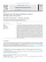 A scoping review of the factors contributing to a sense of belonging in early career teachers