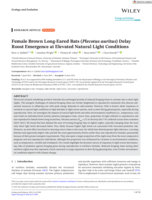 Female Brown Long-Eared Bats (Plecotus auritus) Delay Roost Emergence at Elevated Natural Light Conditions