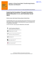 Exploring De-Escalation Through Simulation-Based Education in U.S. and Australian Social Work