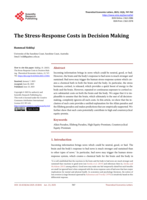 The Stress-Response Costs in Decision Making