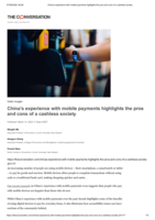 China’s experience with mobile payments highlights the pros and cons of a cashless society