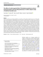 The effects of orally ingested Delta-9-Tetrahydrocannabinol on drivers’ hazard perception and risk-taking behaviours: A within-subjects study of medicinal cannabis users