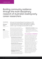 Building community resilience through the multi-disciplinary research of Australia’s leading early career researchers