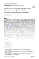 Igniting a passion for reading: the role of values as parents foster a passion for reading in their children?