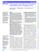 Sleep hygiene strategies for individuals with chronic pain: a scoping review