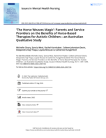 ‘The Horse Weaves Magic’: Parents and Service Providers on the Benefits of Horse-Based Therapies for Autistic Children—an Australian Qualitative Study
