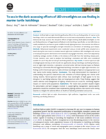 To sea in the dark: assessing effects of LED streetlights on sea-finding in marine turtle hatchlings